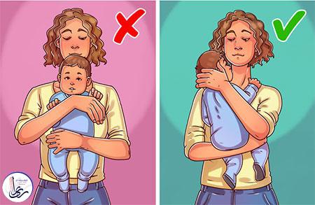 نگه داشتن کودک به بیرون